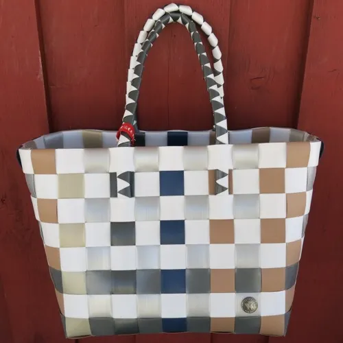 Witzgall ICE bag 5010 72 Shopper blau grau weiß camel creme Tasche Einkaufskorb