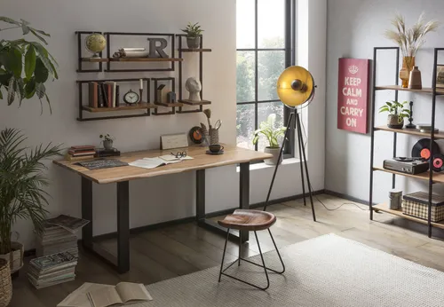 Hocker aus Holz, 42 cm breit, 48 cm hoch in beige von SIT-Möbel