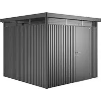 Biohort Gerätehaus HighLine H4 - Dunkelgrau, 275x222x275 cm - Gartenhäuser mit 20 Jahren Garantie, wartungsfrei, feuerverzinkter Stahl, 3-fach-Verriegelung für optimale Sicherheit und Komfort.
