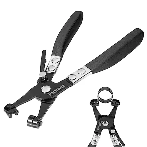 Toolwiz Schlauchklemmenzange, Schlauchschellenzange Schlauchschellen Entfernungs, Installationswerkzeug Auto Reparatur Werkzeug für Auto-Wasserrohr Ring Type und Schwenkbare Flachbandschellen