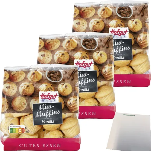 Hofgut Mini Muffins Vanille 3er Pack 3x225g Beutel usy Block