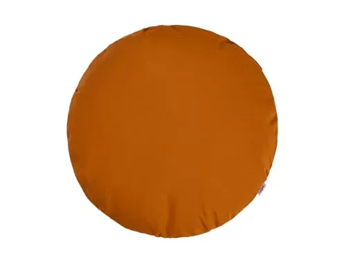 beties „Wunschton“ Kissenbezug ca. Ø100 cm - runde Kissenhülle in großer Sortiments- und Größenauswahl – EIN idealer Begleiter in Unifarben (sanddorn-orange)