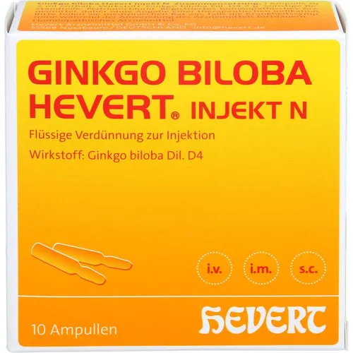 GINKGO BILOBA HEVERT injekt N Ampullen 20 ml von Hevert-Arzneimittel