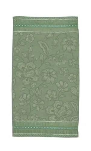 Pip Studio Jasmin Jaquard Handtuch Green 55x100cm (1 Stück) BH