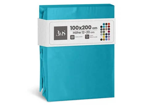 BETTWAESCHE-MIT-STIL Spannbettlaken Mako Satin Spannbettlaken, Matratzenhöhe 12-20 cm, Mako-Satin, Gummizug: rundum, (1 Stück)