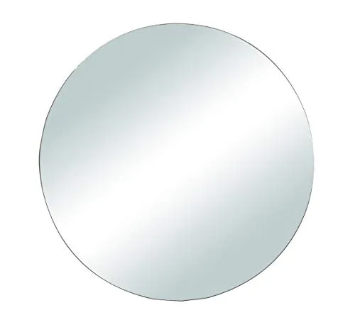 Rayher 46453000 Spiegelplatte rund zum Selbstgestalten und Dekorieren, Spiegelteller für Tischdeko, 20 cm, Silber