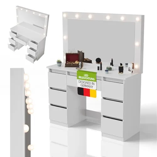 Juskys Schminktisch mit Spiegel Lilia