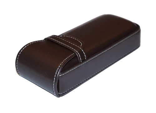 Einsteck - Brillenetui aus Kunstleder MANNI - braun | Futeral - Brille | NEU