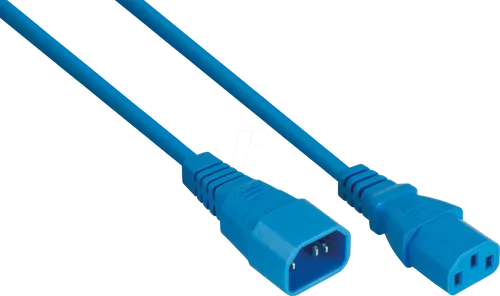 KM SK1430-B030 - Kaltgeräteverlängerung Kaltgeräte-Stecker C14 an Buchse C13, 3m