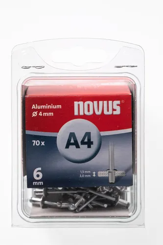 Novus Blindnieten Typ A4/6 Aluminium 70 Stück
