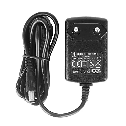 Security-01 DC 6V 1A 1000mA Netzteiladapter, Stecker 5,5 mm x 2,1 mm, mit 3,5mm x 1,35mm, 4,0mm x 1,7mm Stecker.