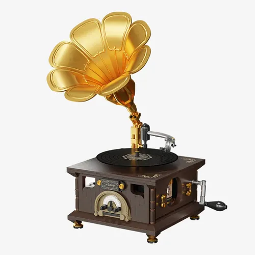 Pantasy Original-Retro Series - Retro Gramophone (85009) - Klemmbausteine für kreative Köpfe, inspiriert von nostalgischem Design und ideal für Retro-Liebhaber, die Spaß am Experimentieren haben.