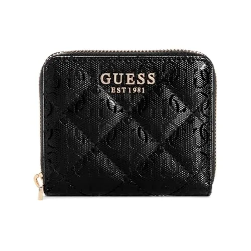 Guess SLG Small Zip Around Wallet, Black in schwarz von GUESS