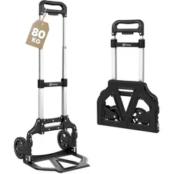Sekey Sackkarre Alu Handwagen – Klappbar & Höhenverstellbar bis 80kg - Ultraleichte Sackkarre aus Aluminium, die bis zu 80 kg trägt. Ideal für Umzüge, Einkäufe oder Transporte. Mit 1-Sekunden-Faltmechanismus und 3-stufig verstellbarem Griff für komfortable Nutzung.