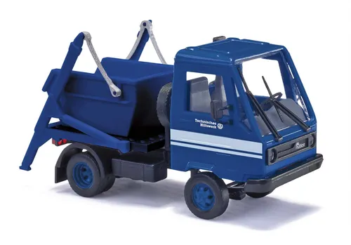 Busch 42235 H0 Multicar M26 - Einsatzfahrzeug mit Absetzkipper, maßstabsgetreu und ideal für Sammler ab 15 Jahren