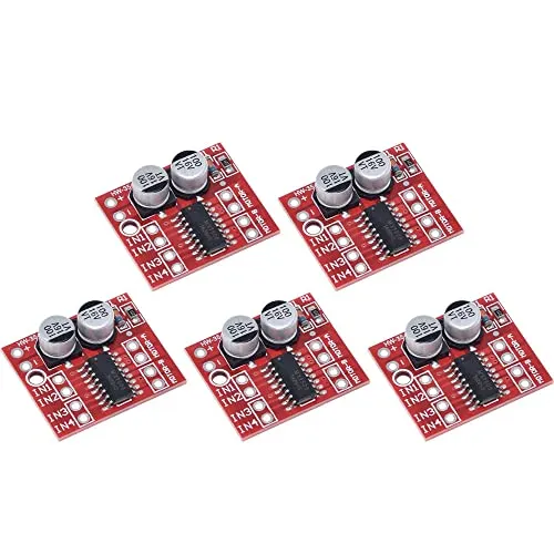 Fasizi 5 x Dual Channel L298N PWM Speed DC Motor Driver Board Dual H-Bridge Schrittmotor-Modul