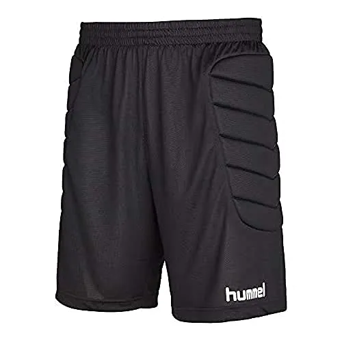 hummel Herren Essential GK Shorts W Padding, Black, 2XL - Trainingshosen mit feuchtigkeitsmanagement und gepolstertem Oberschenkelschutz für optimalen Komfort und skandinavisches Design.