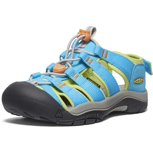KEEN Unisex-Child Newport Boundless (Toddler/Little Big Kid) Sandals, Blue Atoll/Daiquiri Green, 3 Big Kid