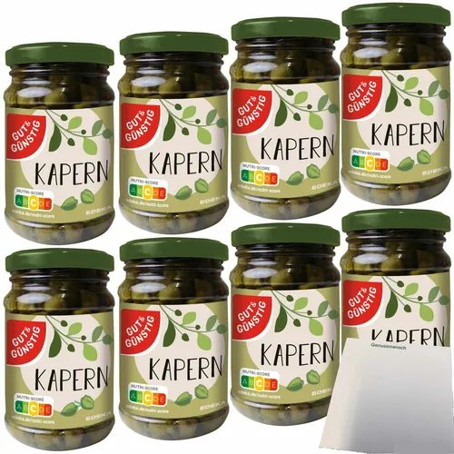 Gut&Günstig Kapern Capucines 8er Pack 8x90g Glas usy Block von GUT&GÜNSTIG
