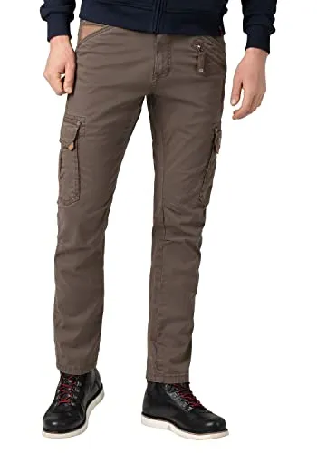 TIMEZONE Cargohose Regular Fit - Slim Legs für Herren - Wanderhosen mit Regular Fit und mittlerer Bundhöhe, ideal für Komfort und Stil. Praktische Cargo-Taschen und schmale Beine sorgen für Funktionalität und einen modernen Look.