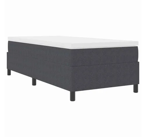 vidaXL Boxspringbett mit Matratze Dunkelgrau 90x200 cm von vidaXL