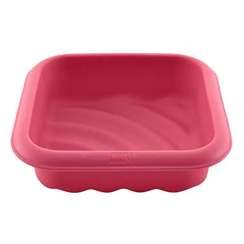 Lurch 83040 FlexiForm Welle / Kuchenform aus 100% BPA-freiem Platin Silikon für besondere Backkreationen, Innenmaß 17 x 17cm, Cotton Candy