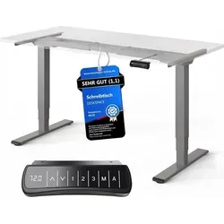 DESKSPACE PRO Plus Tischgestell – elektrisch höhenverstellbar mit Memory - Das elektrisch höhenverstellbare DESKSPACE PRO Plus Tischgestell sorgt für einen flexiblen Arbeitsplatz im Homeoffice oder Büro. Mit geräuscharmem Motor und Memoryfunktion für individuelle Einstellungen.
