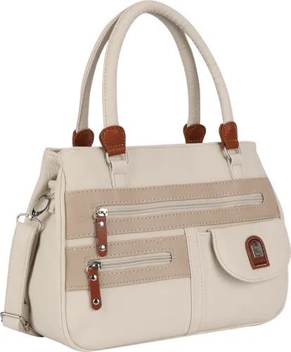 EAAKIE Damen Schultertasche in Beige-Tan