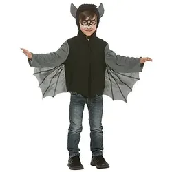 Fledermaus-Oberteil für Kinder, schwarz/grau in grau von buttinette