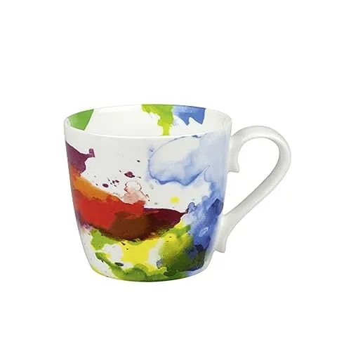 Könitz Kaffeebecher On Colour Flow, 415 ml - Thermobehälter aus hochwertigem Porzellan, spülmaschinengeeignet und ideal für farbenfrohe Kaffeepausen.