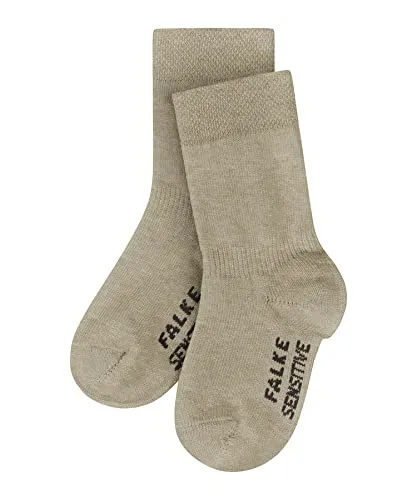 FALKE Unisex Baby Socken Sensitive B So Baumwolle mit Komfortbund 1 Paar, Beige Sand Melange 4650, 74-80