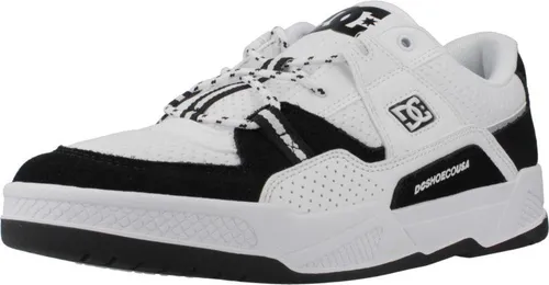 DC Shoes Construct - Herren Lederschuhe in Schwarz - Herren-Sneaker aus hochwertigem Leder mit gepolstertem Mesh-Futter für maximalen Komfort und Stil, ideal für lässige Outfits.
