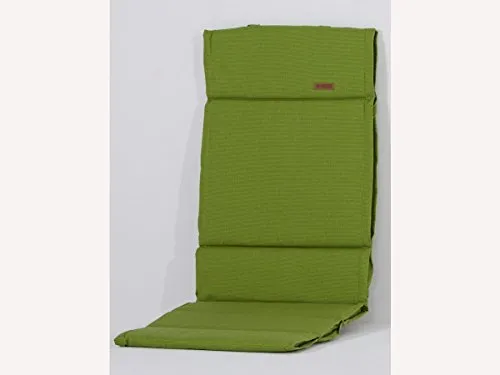 Madison RIB Hochlehner Gartenstuhl Auflage Kissen grün - Hochwertige Sitzauflage für Gartenstühle, gefertigt aus 100% Dralon. Pflegeleicht, langlebig und mit verstellbaren Klettverschlüssen. Ideal für komfortable Stunden im Freien!