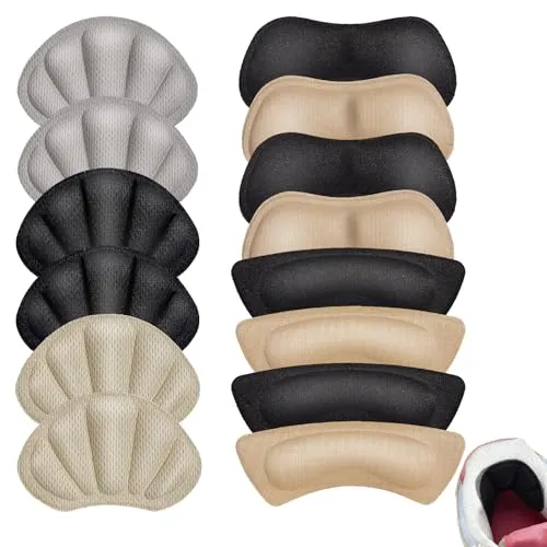 Yicenmy 7 Paar Fersenpolster Schuheinlagen, Atmungsaktiver Fersenschutz Fersenkissen, Selbstklebend Fersenpolster Schuhe, Gegen Reibung Heel Pads für Damen & Herren