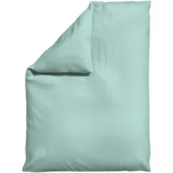 Schlafgut Bettdeckenbezug Woven Satin in Türkis, 155x220 cm - Bettwäsche aus atmungsaktivem Woven Satin, Oeko-Tex® zertifiziert und bügelleicht für angenehmen Schlafkomfort. Ideal für ein stilvolles Schlafzimmer.