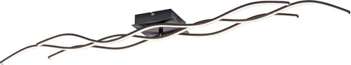 JUST LIGHT Deckenleuchte WAVE - LED Deckenlampe in Schwarz - Moderne 3-flammige Deckenlampe mit warmweißem Licht und fest integriertem LED, ideal für stimmungsvolle Beleuchtung in Ihrem Wohnraum.