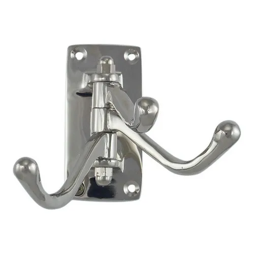 Sea-Club Kleiderhaken 3-fach Wandhaken Messing vernickelt 7x11cm