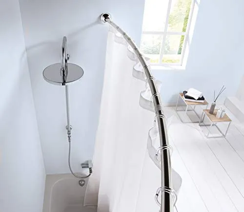 Kleine Wolke Duschvorhang-Stange gebogen 125-220 cm