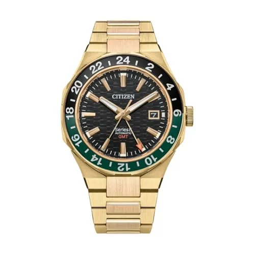 Citizen NB6033-51E Series 8 GMT Automatik Uhr für Herren - Armbanduhren, Sportlich und wasserdicht bis 100 m, mit Saphirglas und 24 Steinen für höchste Präzision und Langlebigkeit.