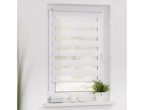 LICHTBLICK ORIGINAL Doppelrollo Duo Rollo Klemmfix - Doppelrollo für Fenster & Türen, einfach ohne Bohren montierbar, bietet optimalen Licht- und Sichtschutz mit halbtransparentem Stoff.