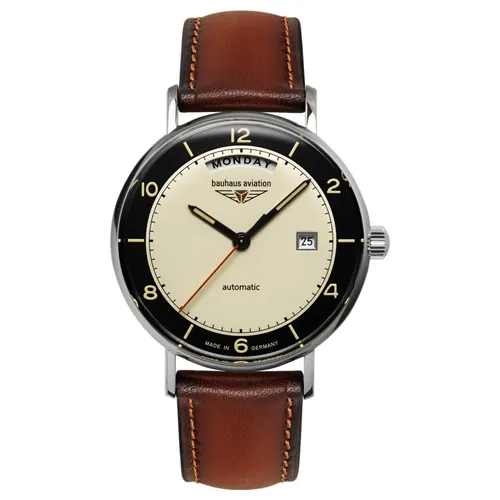 Bauhaus Automatikuhr Vintage Pilot Automatic 2462-2 - Herrenuhr, Made in Germany, mit leuchtenden Zeigern und wasserdicht bis 5 bar - ideal für stilbewusste Männer.
