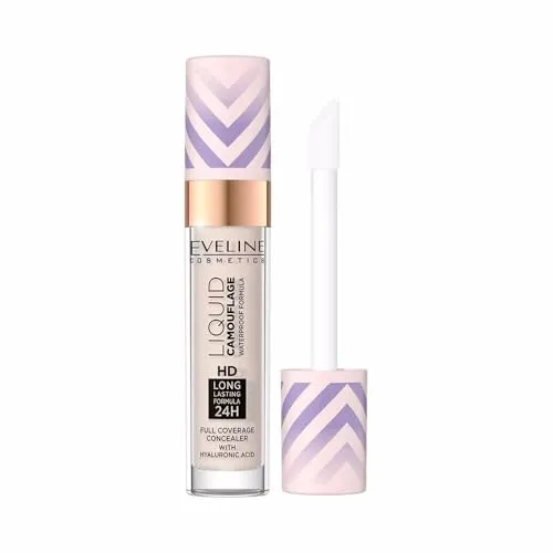 Eveline Cosmetics Liquid Camouflage Wasserdichter Concealer mit Hyaluronsäure - Liquid Camouflage 2.5 für makellose Haut