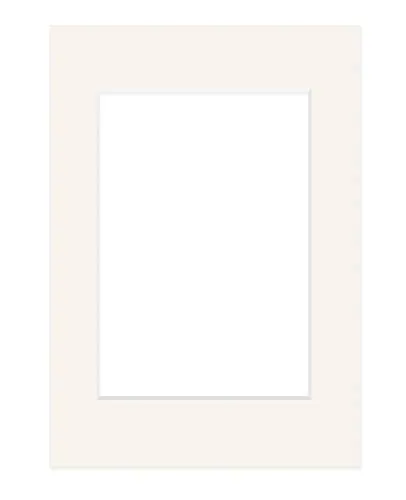 DEHA Design Passepartout Karton 42x59,4 cm (DIN A2) für Bilder im Format 29,7x42 cm (DIN A3), Elfenbein