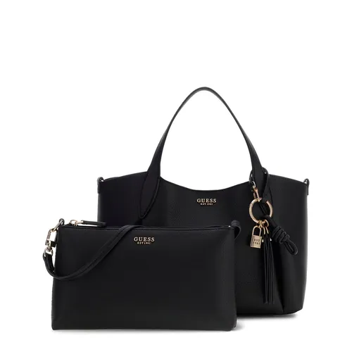 Guess Melody 2-in-1 Damen-Satteltasche, Schwarz/U in schwarz von GUESS