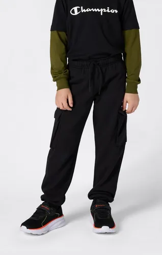 Champion Jogginghose schwarz L (152/158) - Sportliche Trainingsbekleidung aus 73% Baumwolle für hohen Tragekomfort und Bewegungsfreiheit, ideal für aktive Kids.