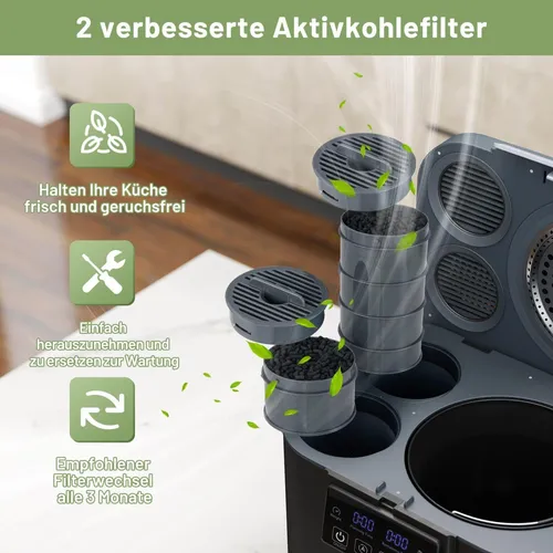 Elektrischer Küchenkomposter 4L mit Geruchsfilter