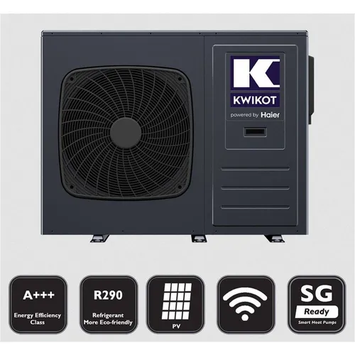 Kwikot by Haier 10 kW Vollelektrische Monoblock-Wärmepumpe R290 