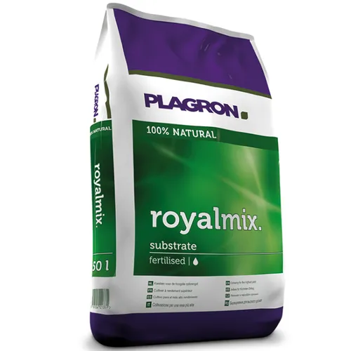 Plagron Royalmix 50L - Hochwertige Blumenerde - Erde für höchste Erträge, mit ausgewählten Torfsorten, Fasern und Perlit für optimale Belüftung und Nährstoffversorgung.