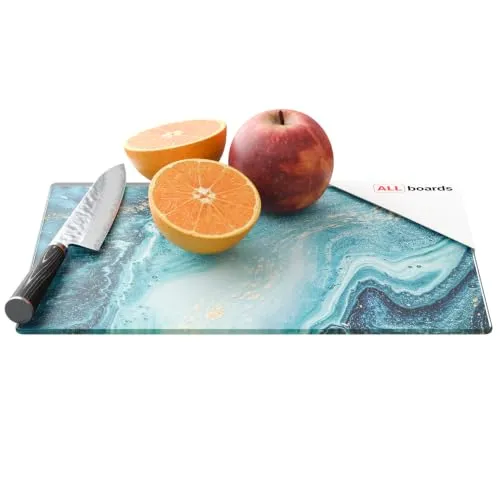 ALLboards Schneidebrett aus Glas in blau von ALLboards