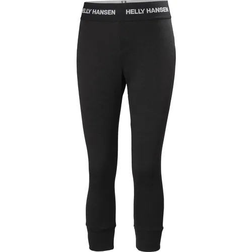 Helly Hansen W Lifa Merino Midw 3/4 Pant black (990) S - Damen Skitourenunterwäsche mit 100 % Merinowolle und LIFA Stay Warm Technologie für optimale Wärmeregulierung und Feuchtigkeitsmanagement, ideal für kalte Outdoor-Aktivitäten.